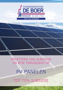 Subsidie PV banner